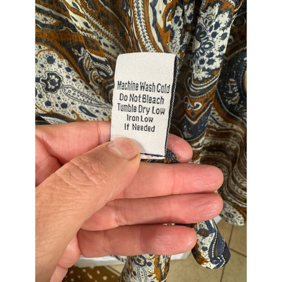 Anthropologie Blu Pepper Off Shoulder Boho Smock Flounse Cowgirl Blouse Women M - Picture 11 of 12